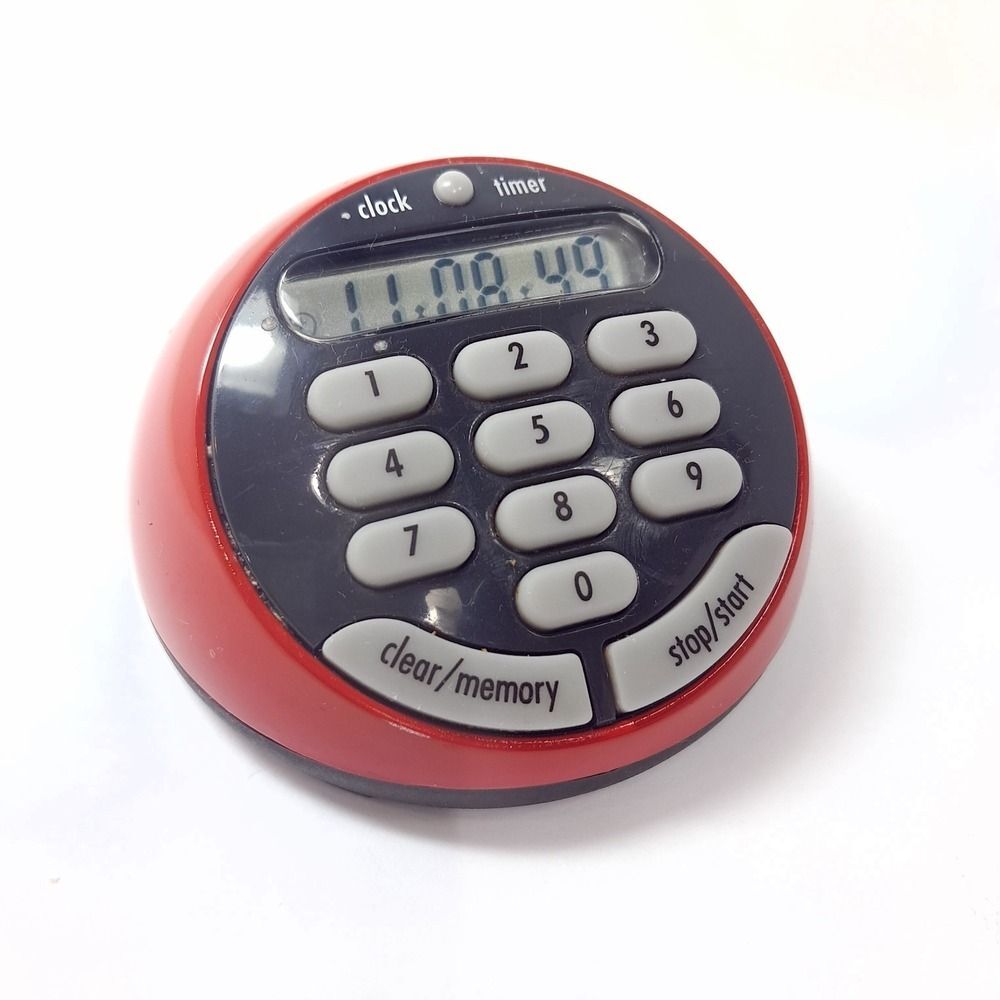 OXO soft works‎ Red Digital Timer kitchen egg alarm LCD Display Buttons WORKS